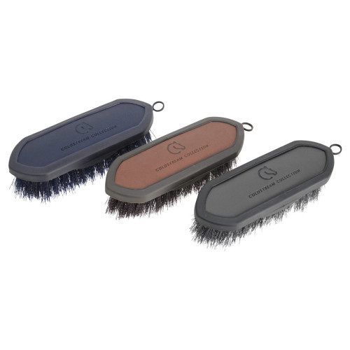 Coldstream Faux Leather Dandy Brush - Brown/Black - 18.3 x 6cm