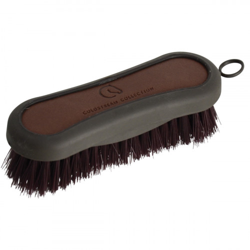 Coldstream Faux Leather Face Brush - Brown/Black - 12.8 x 4.3cm