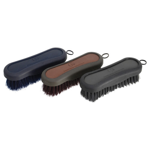 Coldstream Faux Leather Face Brush - Brown/Black - 12.8 x 4.3cm