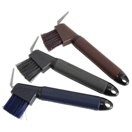 Coldstream Faux Leather Hoof Pick - Brown/Black - 19cm