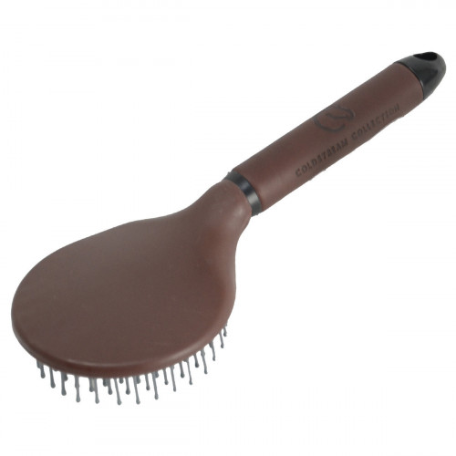 Coldstream Faux Leather Mane and Tail Brush - Brown/Black - 25cm