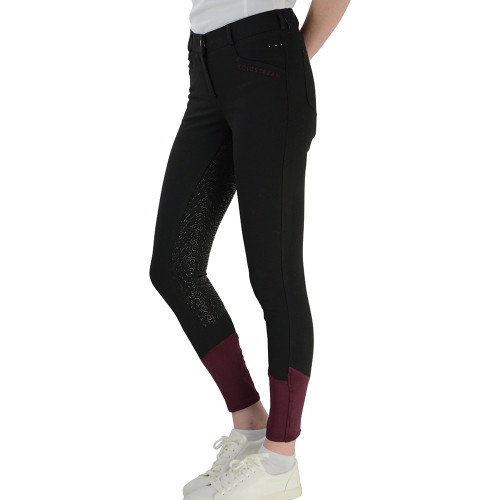 Coldstream Learmouth Ladies Breeches - Black/Windsor Wine - 24"
