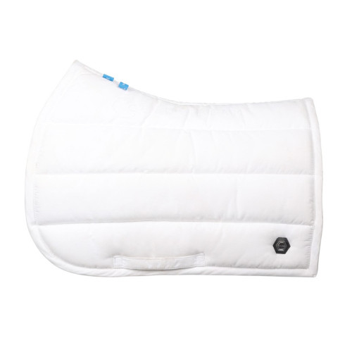 Coldstream Belford Suede GP Saddle Pad - White - Pony/Cob