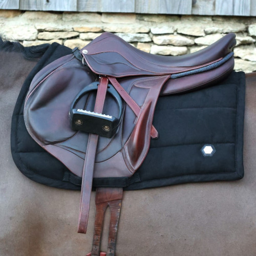 Coldstream Belford Suede GP Saddle Pad - Black - Pony/Cob