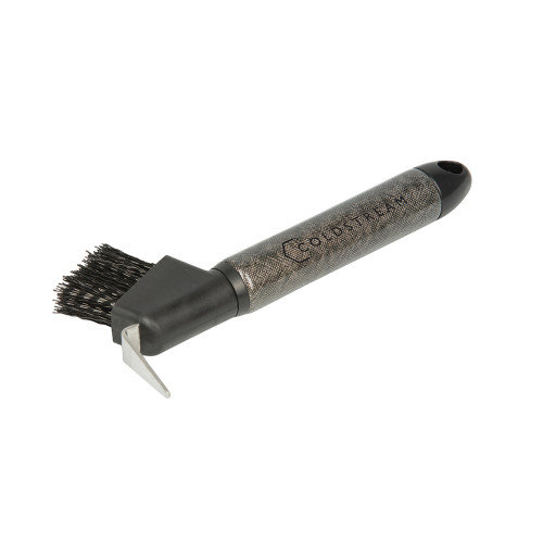 Coldstream Shine Hoof Pick - Black/Silver - 19cm