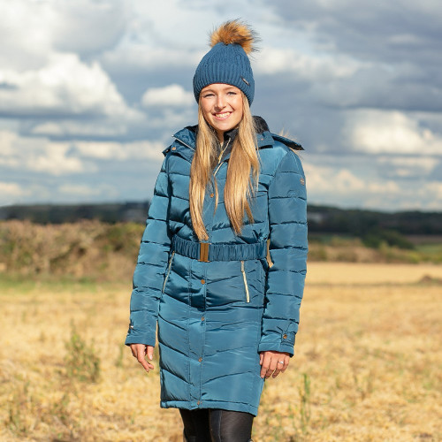 Coldstream Lamberton Bobble Hat - Cool Slate Blue - One Size