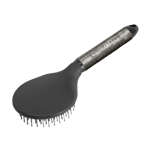 Coldstream Shine Mane & Tail Brush - Black/Silver - 25cm