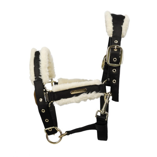 Coldstream Langlee Luxury Head Collar & Lead Rope - Black - Full