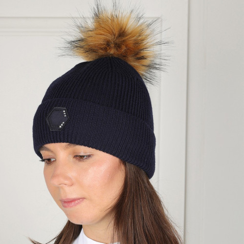 Coldstream Hawick Crystal Bobble Hat - Navy - One Size