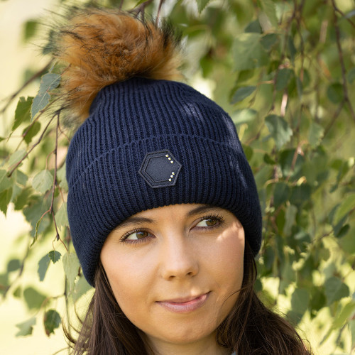 Coldstream Hawick Crystal Bobble Hat - Navy - One Size