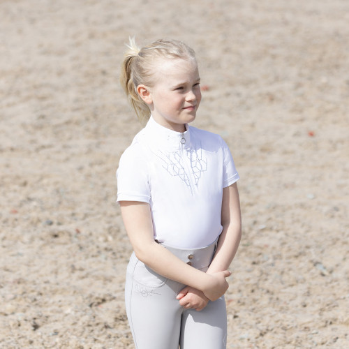 Coldstream Next Generation Ledmore Diamante Show Shirt - White - 5-6 Years