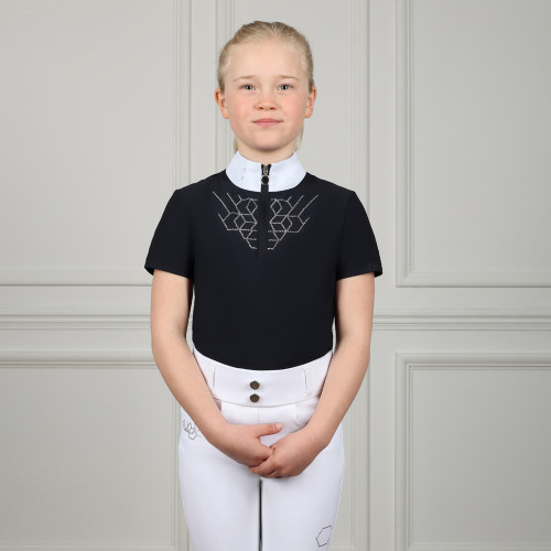 Coldstream Next Generation Ledmore Diamante Show Shirt - Navy - 5-6 Years