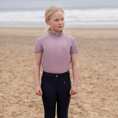 Coldstream Next Generation Midlem Short Sleeve Base Layer - Dusky Pink - 5-6 Years