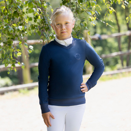 Coldstream Next Generation Crailing Performance Sweater - Oxford Blue - 5-6 Years