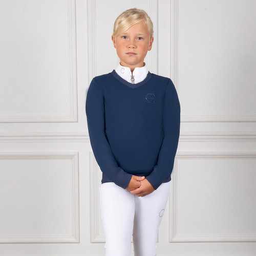 Coldstream Next Generation Crailing Performance Sweater - Oxford Blue - 5-6 Years