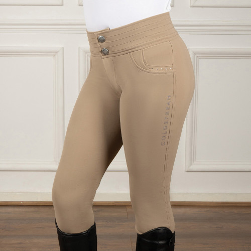 Coldstream Next Generation Fenham Diamante Breeches - Taupe - 11-12 Years
