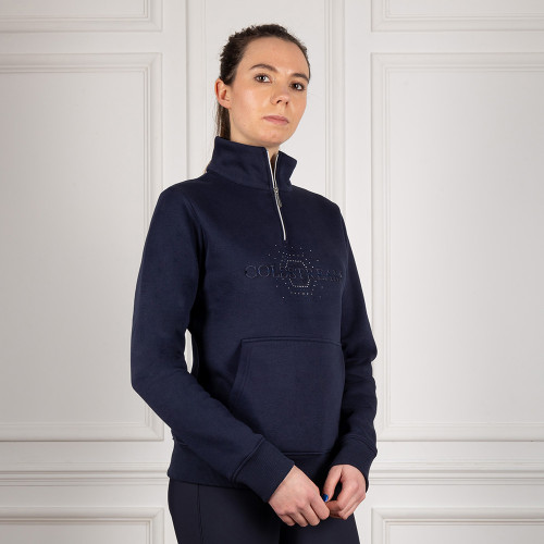 Coldstream Hamilton Sparkle Quarter Zip - Navy - X Small