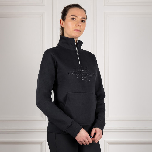 Coldstream Hamilton Sparkle Quarter Zip - Black - X Small