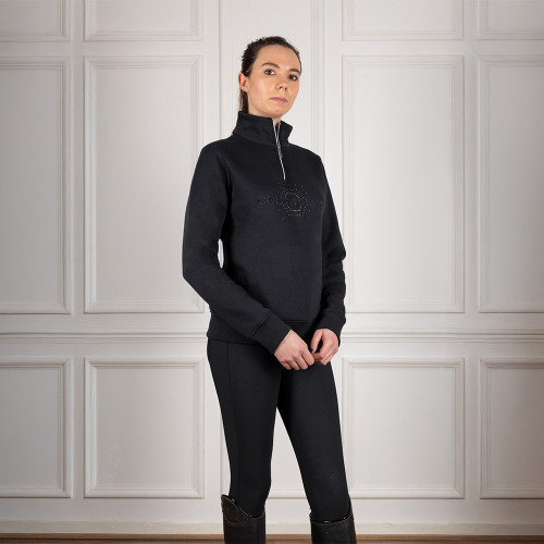 Coldstream Hamilton Sparkle Quarter Zip - Black - X Small