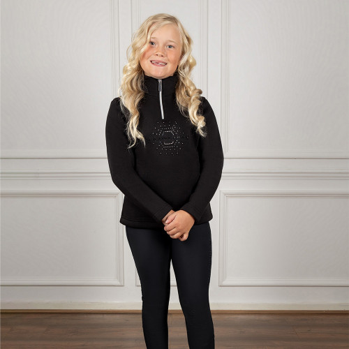 Coldstream Next Generation Hamilton Sparkle Quarter Zip - Black - 5-6 Years