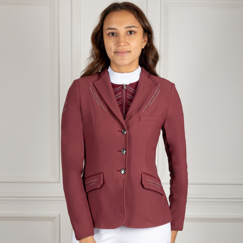 Coldstream Harthill Diamante Show Jacket - Windsor Wine - Size 6