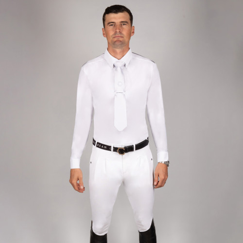 Coldstream Men's Penston Long Sleeve Show Shirt - WhiteNavy - X Small