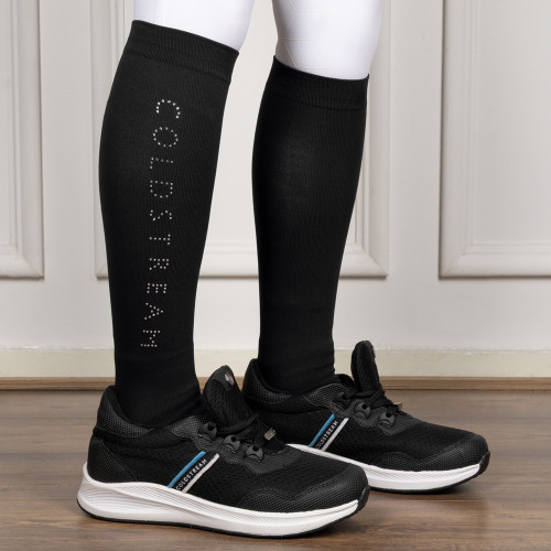 Coldstream Next Generation Rochester Diamante Riding Socks - Black - Child 10.5-3.5