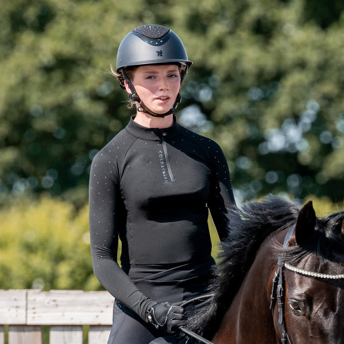 Coldstream Jedburgh Long Sleeve Base Layer - Black - X Small